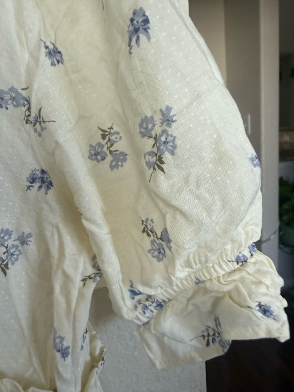Ivory Floral Ruffle Short Dress XL RIO - Picture 8 of 14